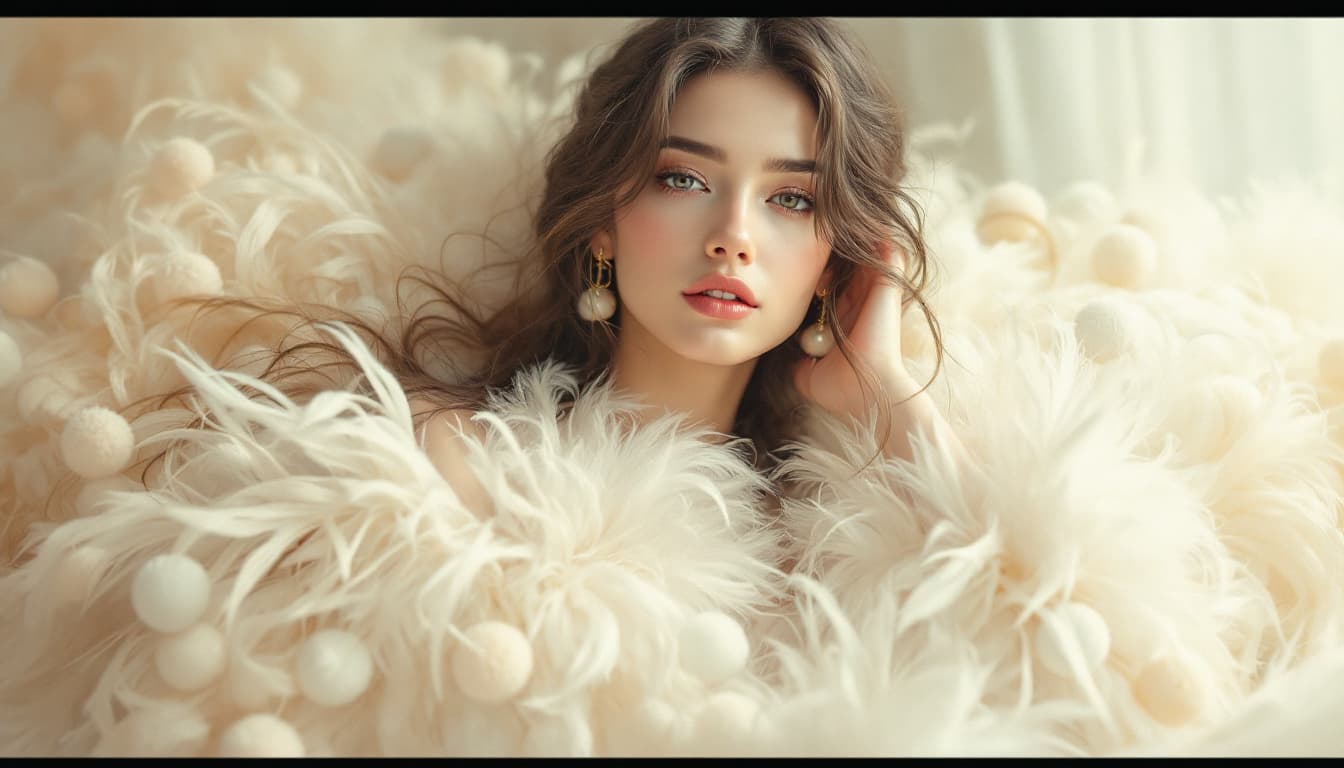 AI generated: The artistic style of the image is a romantic and glamorous representation, with a vintage tone. The...