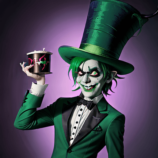 AI generated: Hazbin hotel alastor dressed as a leprechaun