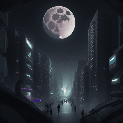 AI generated: Design a sci-fi city where bananas will be like people, people will not exist, there will be darknes...