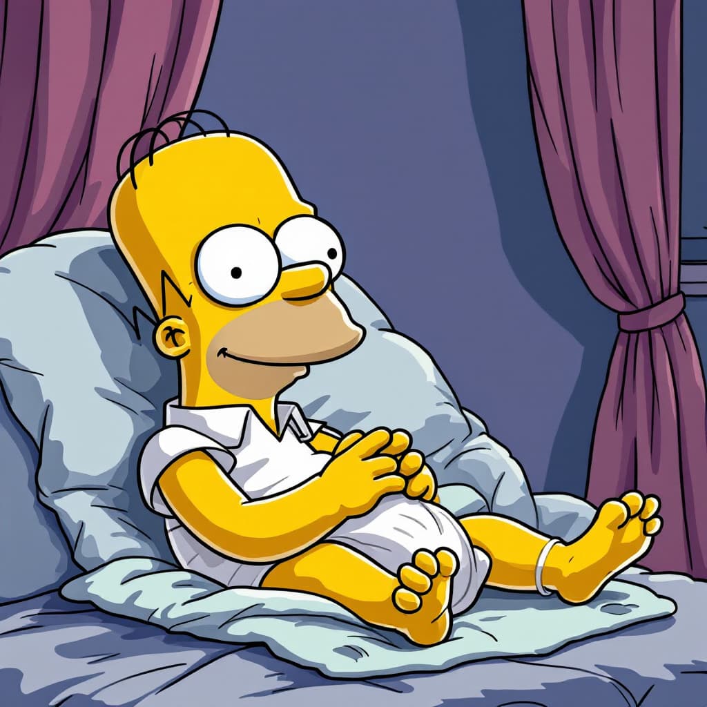 AI generated: homer simpson baby