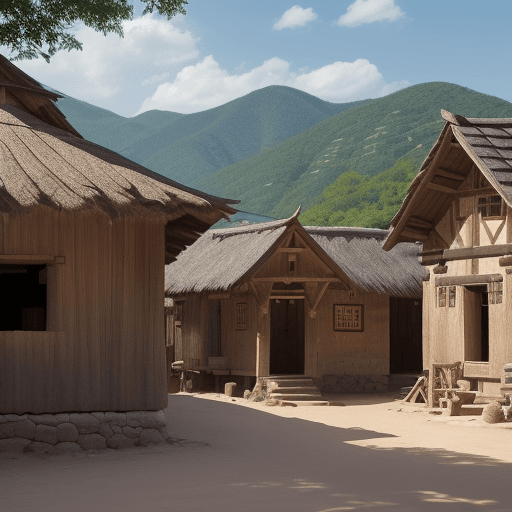 AI generated: Photo: An image featuring vernacular architecture, characterized by its simplicity and connection to...