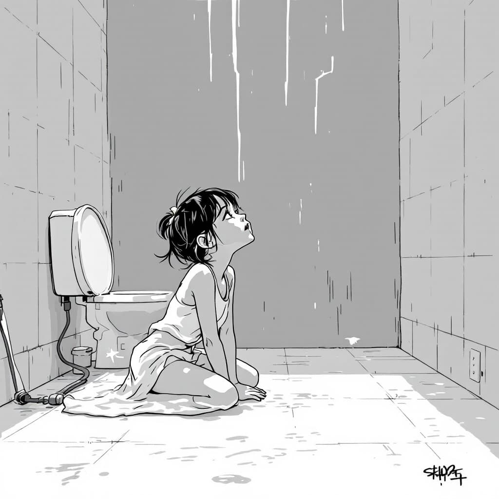 AI generated: A girl pooping