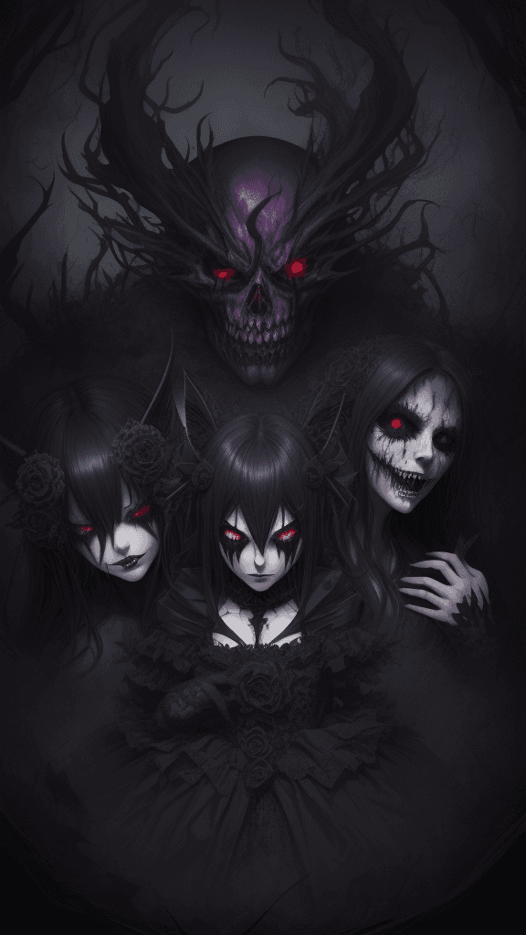 AI generated: nightmarepaper, sin, Envy, , digital, sincore, macabre --niji 50 --chaos 50 --testpfx