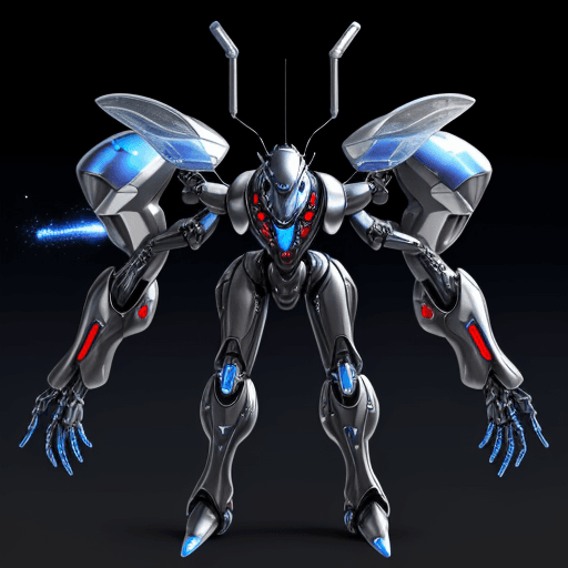 AI generated: 100 unit army, blue ant army group with silver armor invasion the planet, gun fire each other with r...