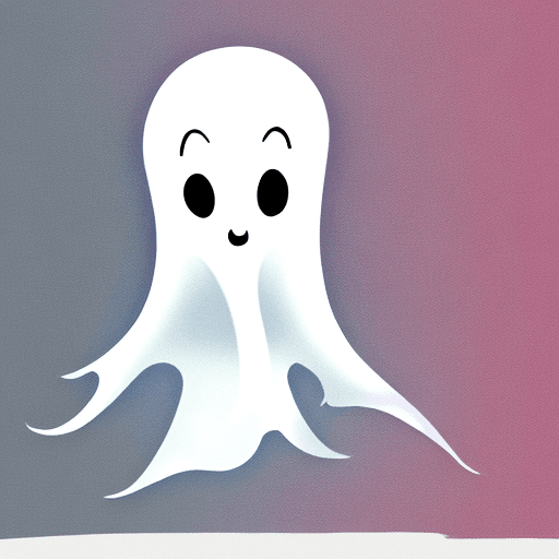 AI generated: A friendly cartoon ghost .