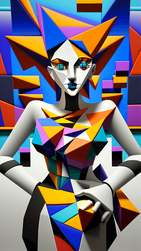 AI generated: rfktrstyle 3D Cubistpaper"An artistic visionary harnessing the essence of creativity, merging intric...