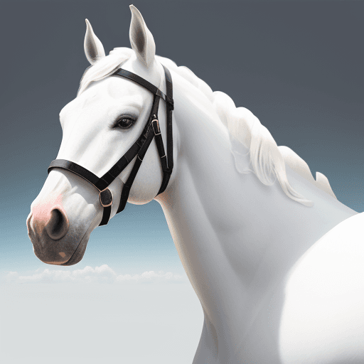 AI generated: white background , double exposure of horse head, see horizon --q 1 --v 4 --uplight