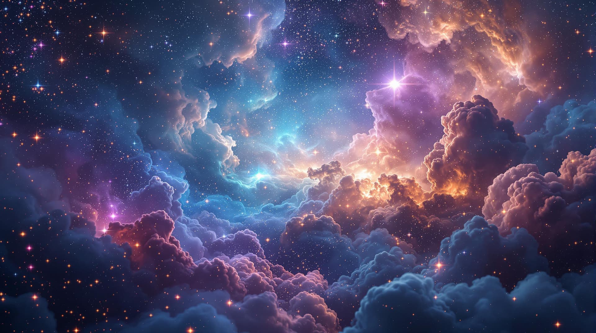 AI generated:  wonderful surreal a   full of cosmic phenomena, in ultra close up view, made of photo realistic neb...