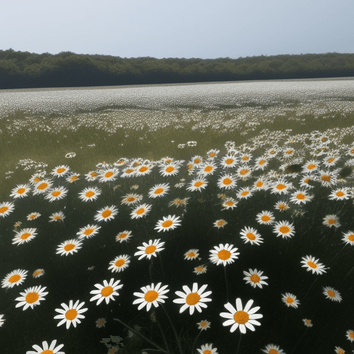 AI generated: 
a very large number of black daisies