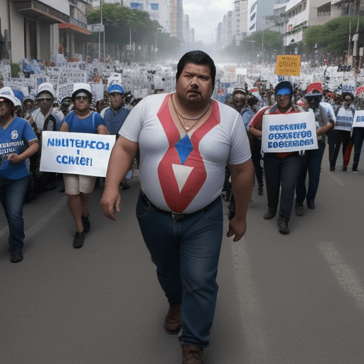 AI generated: Create an image of a Honduran character who is tired of the pervasive corruption in his country. He ...