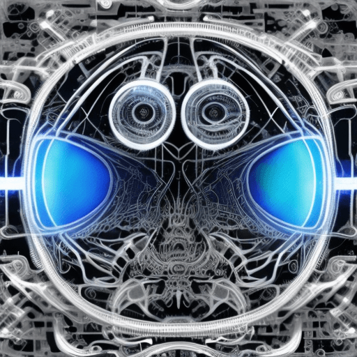 AI generated: Cyborg goggles, nanopalogical sapphire crystal glass, titanium coating, artificial generative intell...