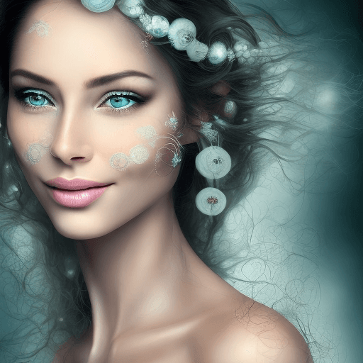AI generated: Radiating an incredible beauty, this woman draws her charm from inner confidence and kindness. Her e...