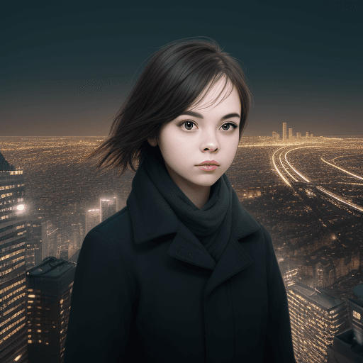 AI generated: Create an image of a person with a city background