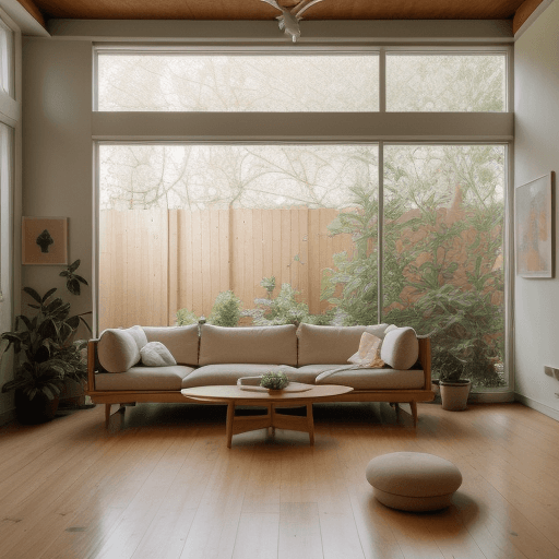 AI generated: Ahegao girl, High resolution photography interior design, dreamy sunken living room conversation pit...