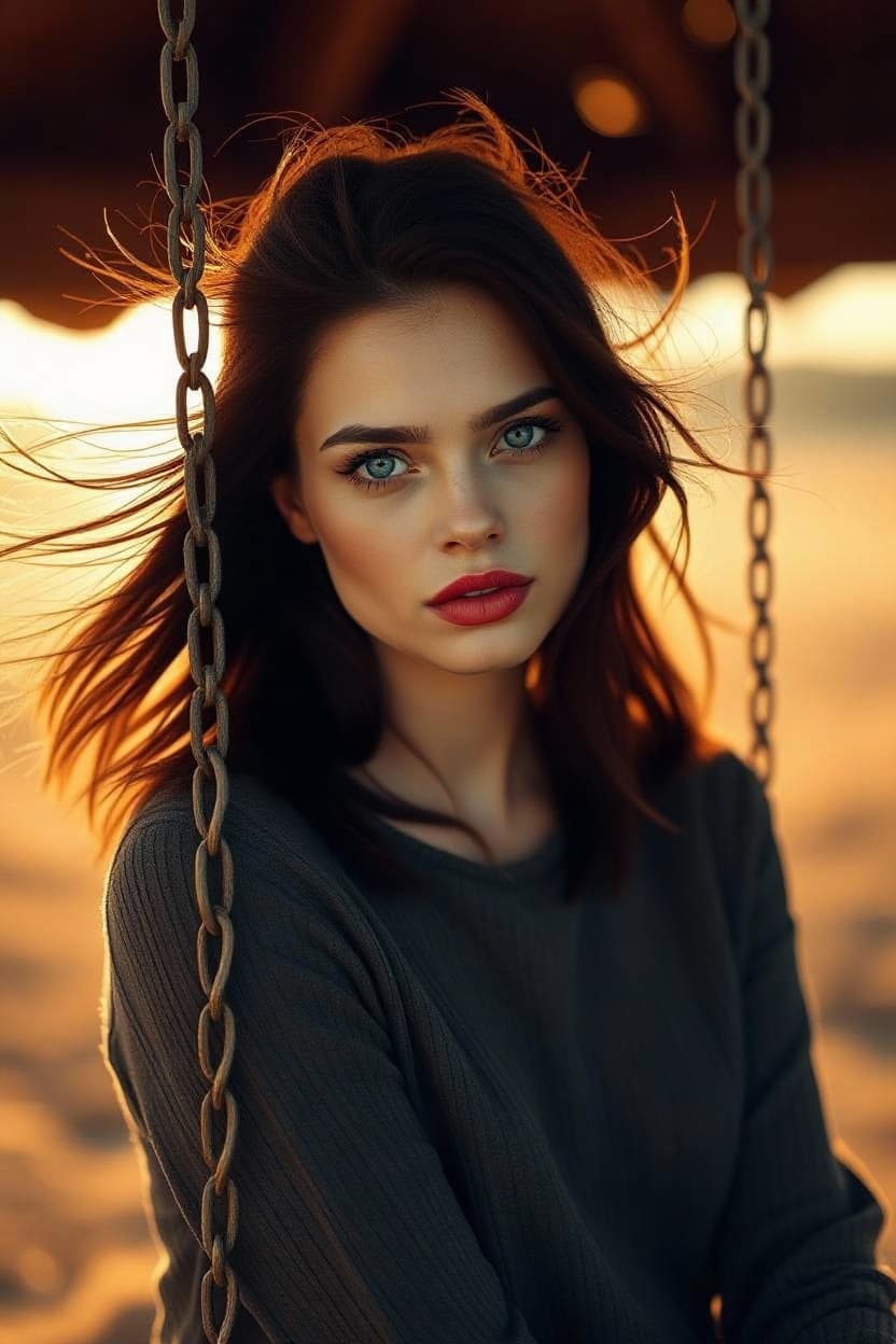 AI generated: "Image is high resolution full-hight vertical fine art portrait, Sony A1 and 120mm lens, capturing a...