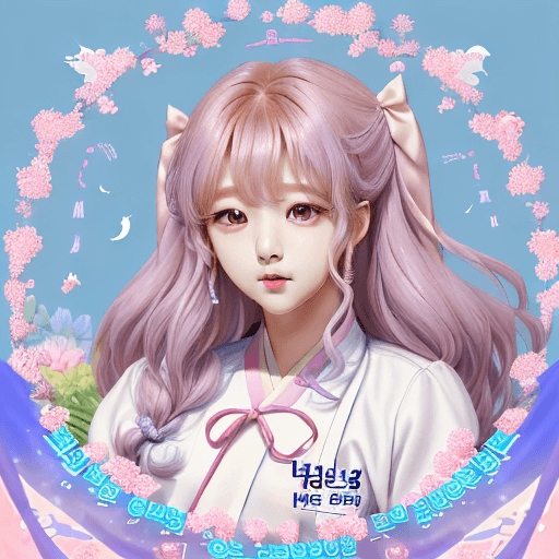 AI generated: 기발한 메이크업, 레이 돈리의 유화, 반짝이는 그린색 눈, 체리 레드 립, 픽시 컷 엘로우 헤어, 펄럭이는 나비 날개, 반짝이는 지팡이, 사랑스러운 헤어스타일, 정교하게 짠 당나라...