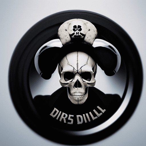 AI generated: skull, 
drill music art for a playlist (no people)

