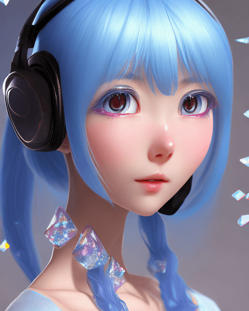 AI generated: Anime 3D style, hyper-realistic oil painting, delicate features, handsome girl, dopamine outfit, wea...