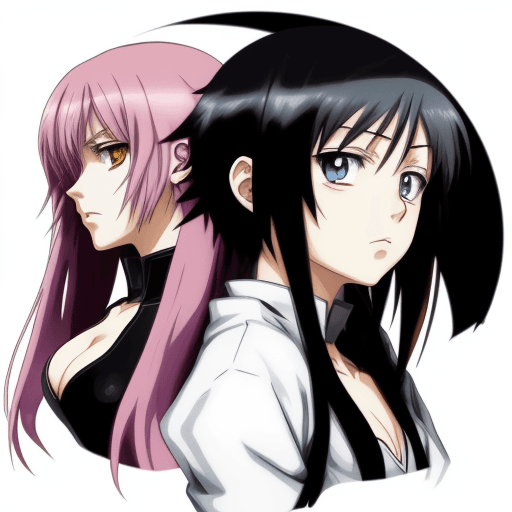 AI generated: anime motives at the edge but the middle blank