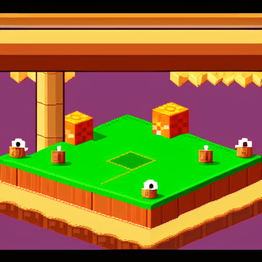 AI generated: 2d platform game level desing,pixel art,
simple desing, large stage, mario like game