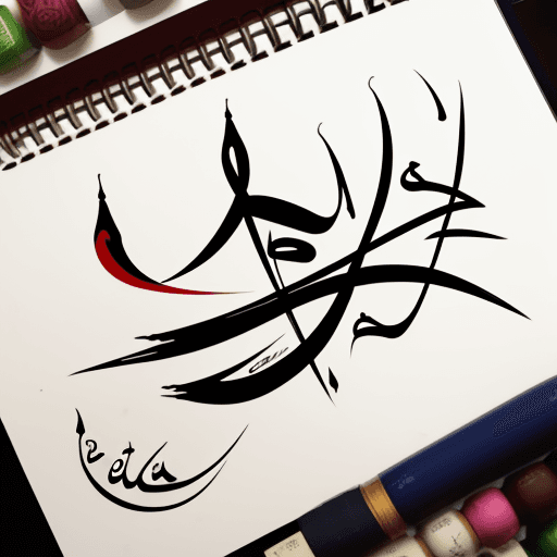 AI generated: doodle image using arabic calligraphy