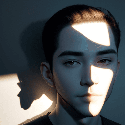 AI generated: Dick shadow on face 