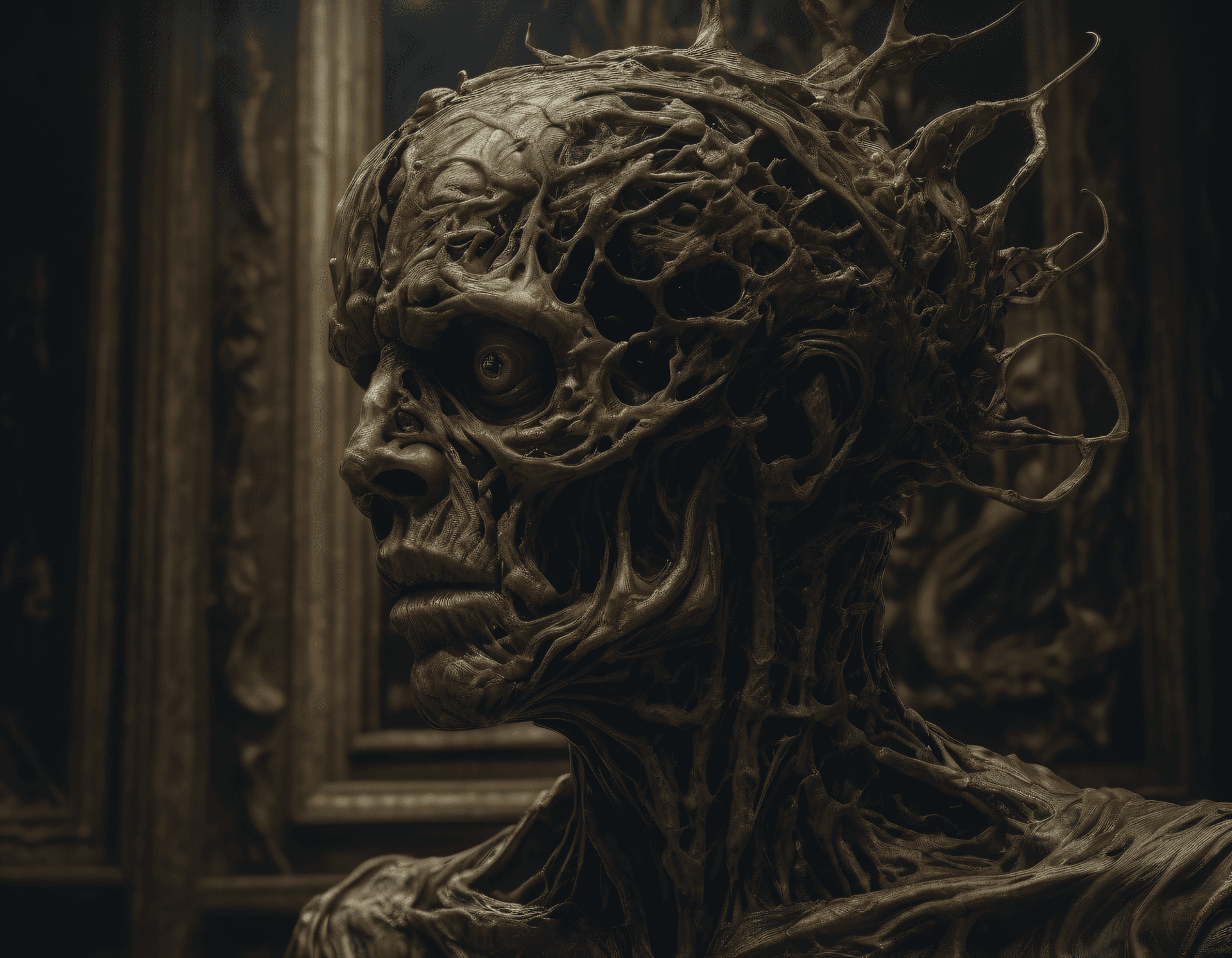 AI generated: Completely different from the other ones.by Guillermo del Toro and Jesper Ejsing,Photorealism, cinem...