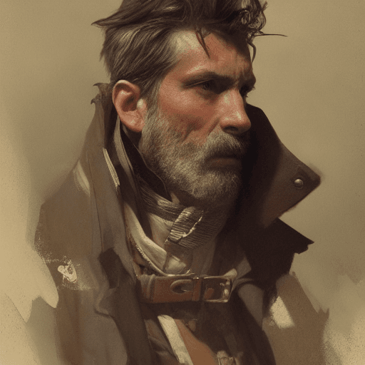 AI generated: portrait of a rugged 19th century man with favoris in a jacket, victorian, concept art, detailed fac...