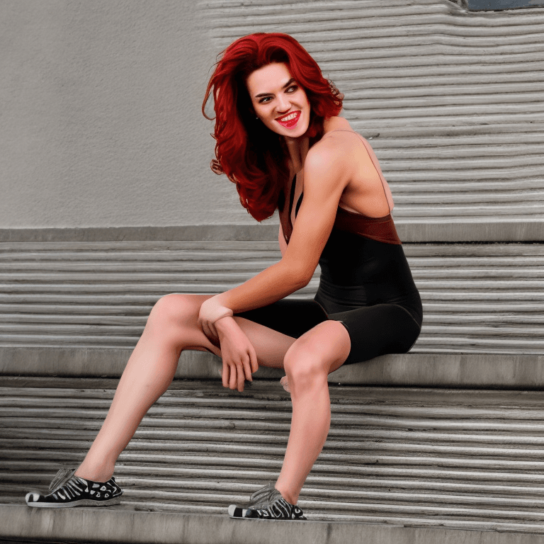 AI generated: 1 young beautiful bodybuilder woman wearing symbiote with a wide jaw, full body visible, soft smile,...