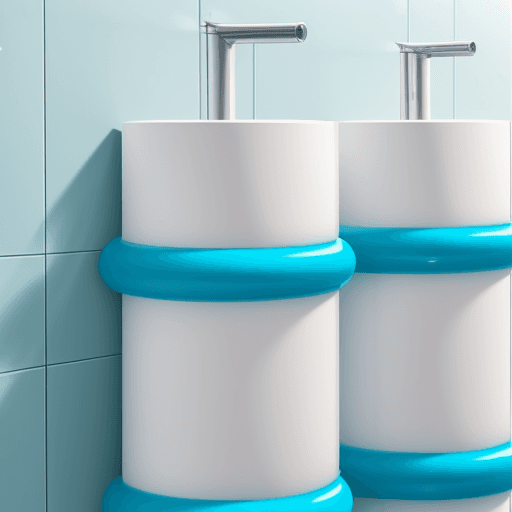 AI generated: tubos de pvc en tuberías de agua y desagüe en una instalación casera en formato horizontal