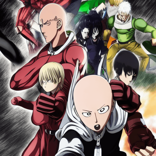 AI generated: anime one punch man
