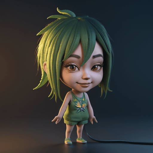 AI generated: cannabis ,plant , cannabis , bud , cannabisbud  chibby , mascot cute style, chibi style, ultra detai...