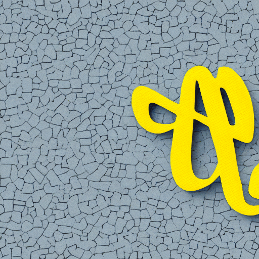 AI generated: la letra "T" en color amarillo, fotorealistica, con el fondo azul