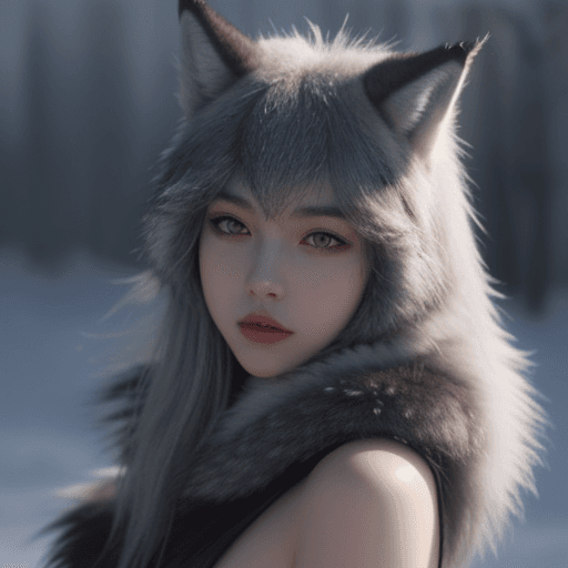 AI generated: A Wolf girl 