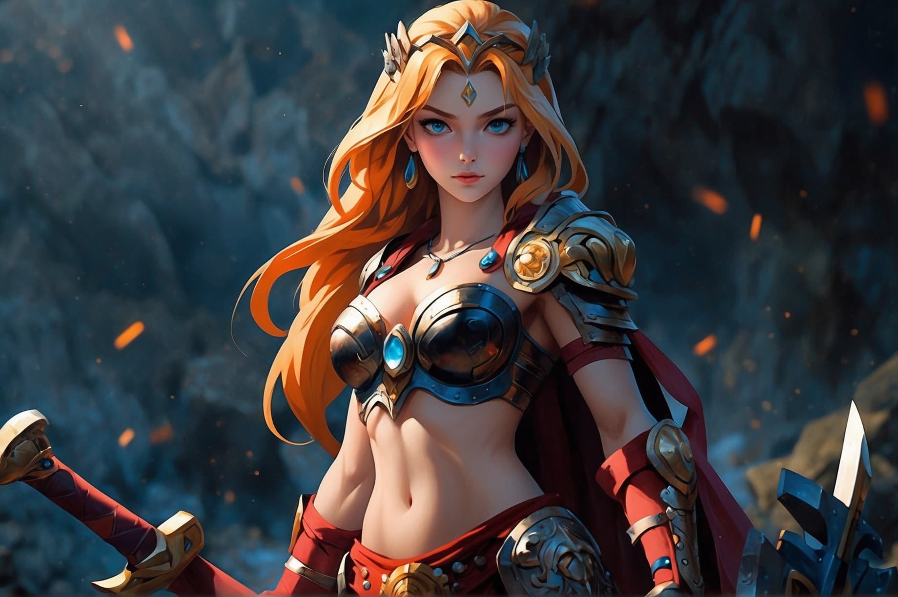AI generated: A gorgeously fierce Bulgarian princess, possessing flawless curves and adorned in ancient Bulgarian ...