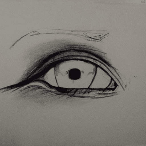 AI generated: Eye, one line drawing