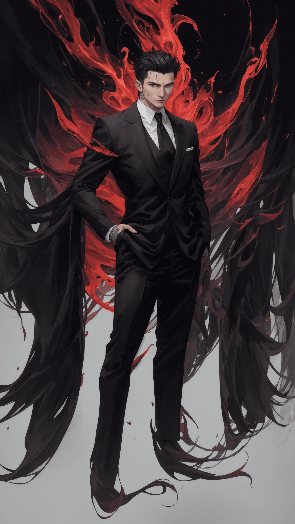 AI generated: the man is a personification of death