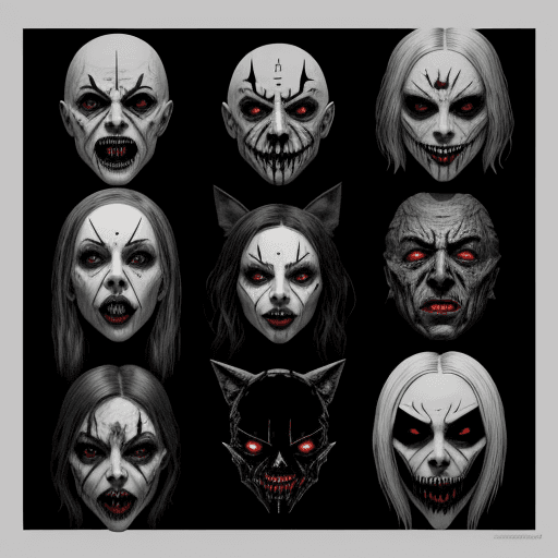 AI generated: Design a striking poster that represents the terrifying side of the horror film genre. In this poste...