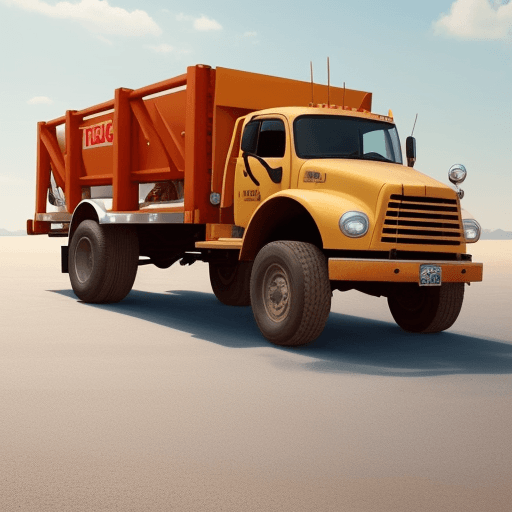 AI generated: A toe truck. Like a tow truck but made from a toe