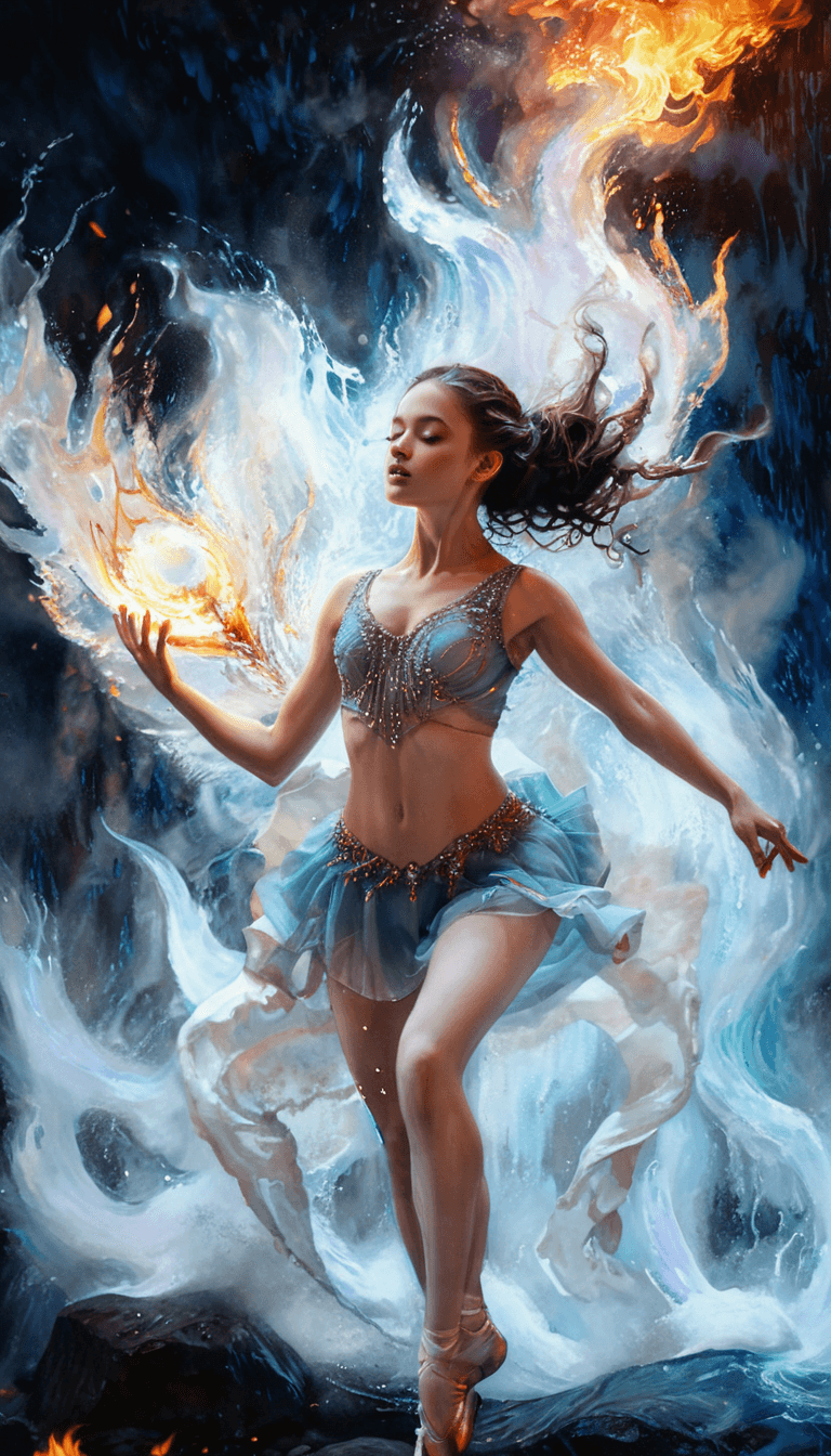 AI generated: OHWX WOMAN, eye contact, A graceful 1girl, her (((navel))) subtly revealed, navel visible, embodies ...