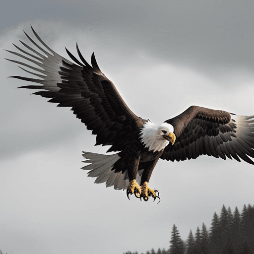 AI generated: A epic looking bald eagle which plays video games

