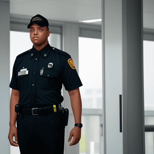 AI generated: a security guard are patrolling