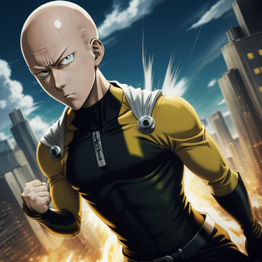 AI generated: anime one punch man