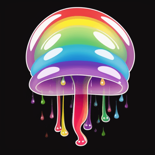 AI generated: draw Rainbow Jelly
