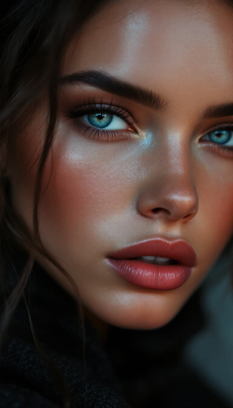 AI generated: close-up of a stunning fashion model, ultra-realistic, portrait, shot on a Sony A7III, high quality ...