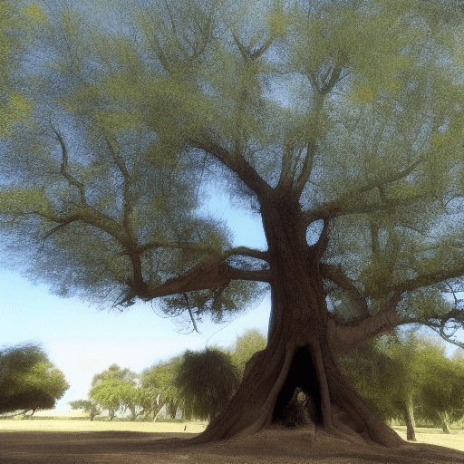 AI generated: árbol que se partio en 2