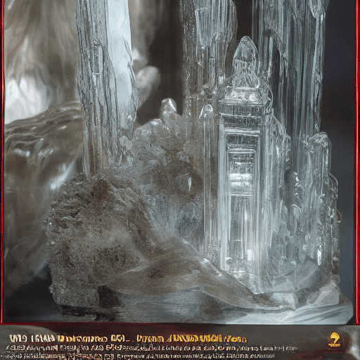 AI generated: (crystal statues:1. 2), (transparent crystal:1. 2), Highly detailed crystal statues of a female Wiza...