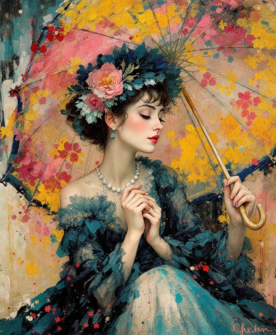 AI generated: Masterpiece,  Claude Monet: Woman with a parasol - Madame Monet and her son , Inspired by the style ...