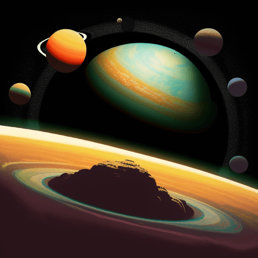 AI generated: lofi retro art of a planet, matte paper background --ar 9:19
