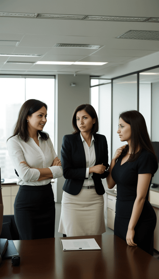 AI generated: Three Women in Office